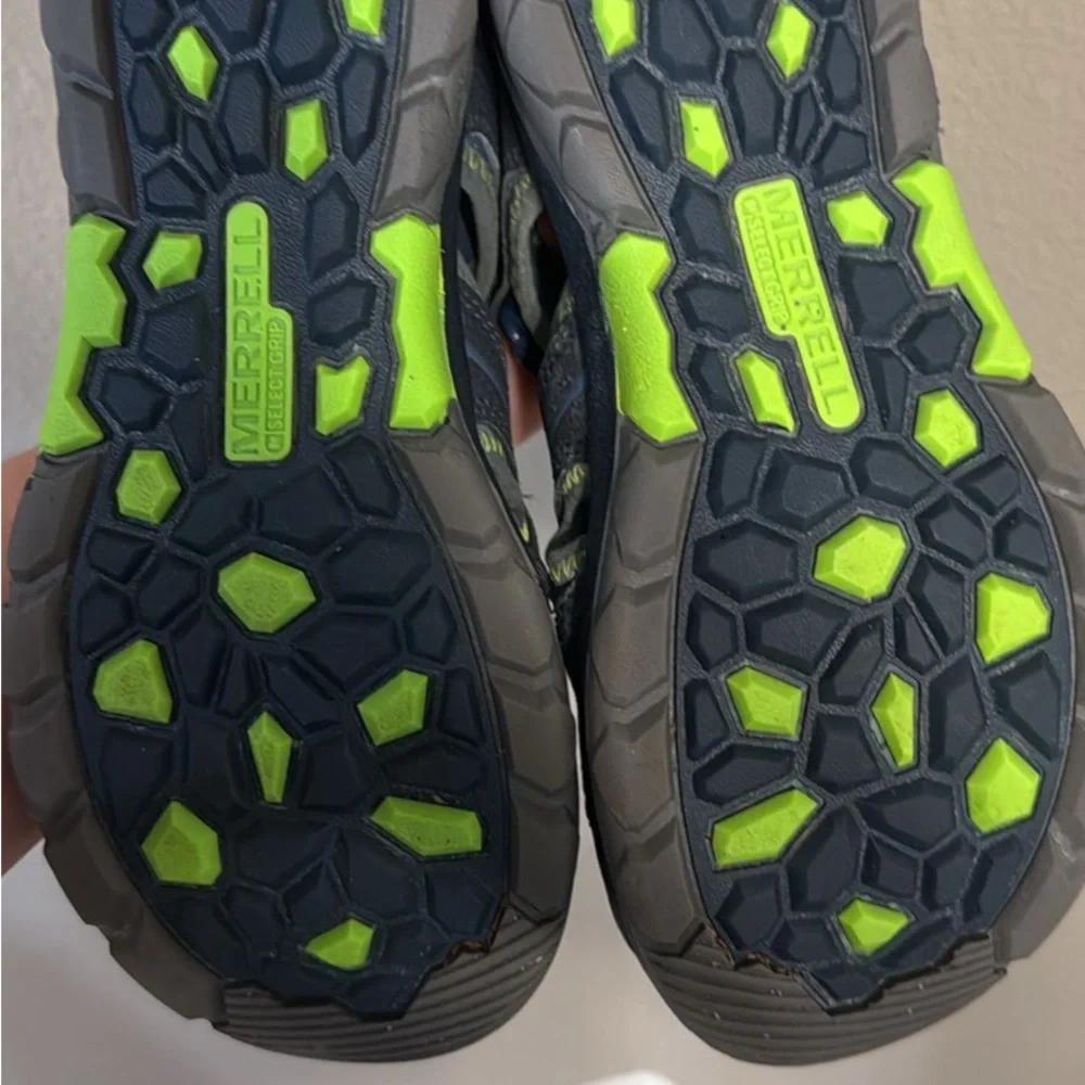Merrell Kids' Blue and Green waterproof Sandals